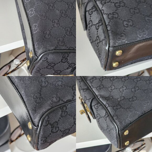 Rare Authentic Vintage Gucci Black Top Handle Tote/Satchel/Doctor Bag - Picture 3 of 15